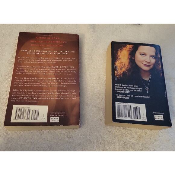 Laurell K Hamilton Sci-fi Romance Fiction 2 book bundle Paperback Never After - Picture 2 of 3